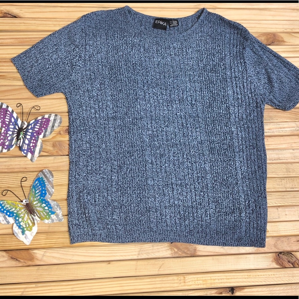 ERIKA Short Sleeve Sweater SZ L 🌺